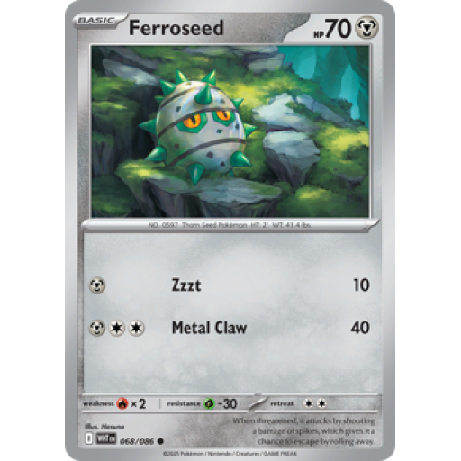 White Flare - 068/086 - Ferroseed - Reverse Holo