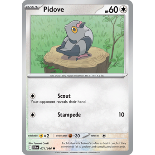 Black Bolt - 071/086 - Pidove - Reverse Holo