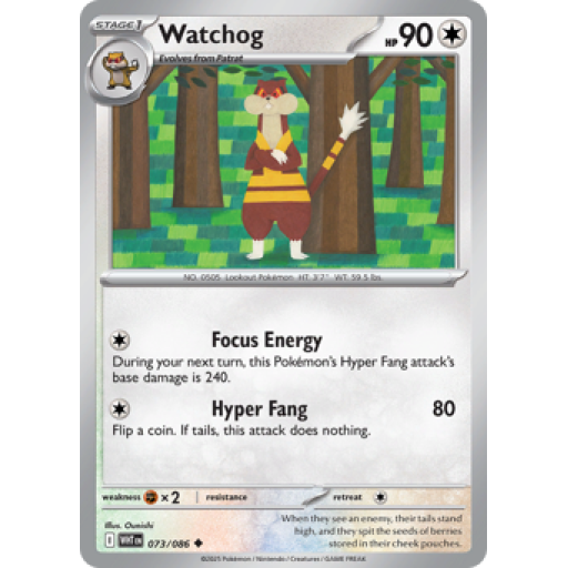 White Flare - 073/086 - Watchog - Reverse Holo