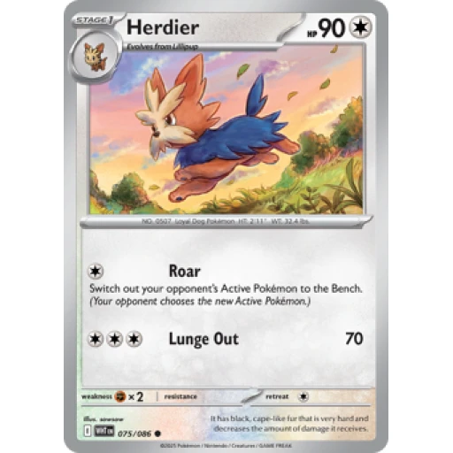 White Flare - 075/086 - Herdier - Reverse Holo