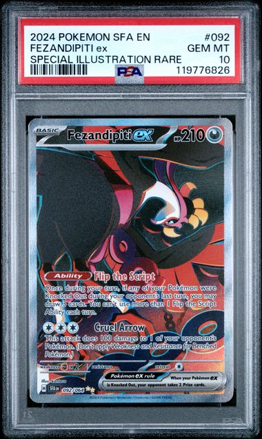 PSA 10 Gem Mint - 2024 Pokemon Shrouded Fable Fezandipiti ex #92