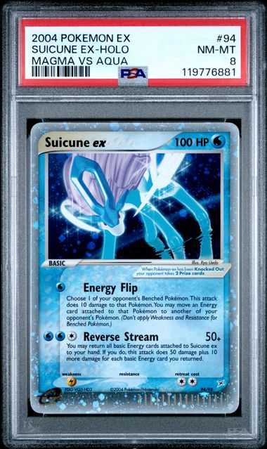 PSA 8 Near Mint - 2004 Pokemon EX Team Magma vs Team Aqua Suicune ex #94