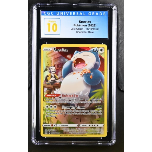 CGC 10 Pristine - 2022 Pokemon Lost Origin Snorlax #TG10