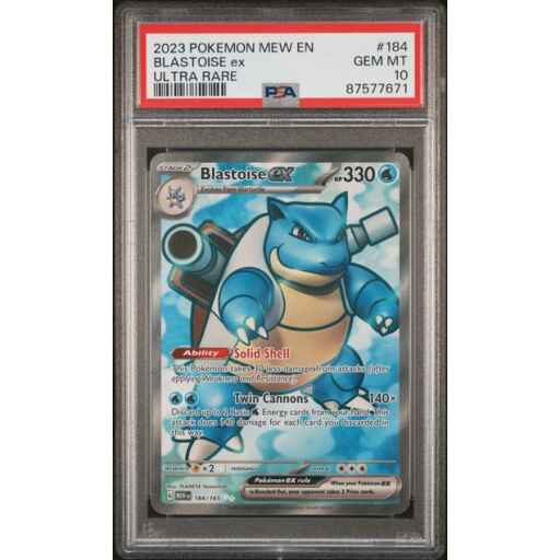 PSA 10 Gem Mint - 2023 Pokemon Scarlet & Violet 151 Blastoise ex #184