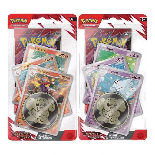 Pokemon Destined Rivals Togekiss + Skeledirge 1-Pack Premium Blister Bundle