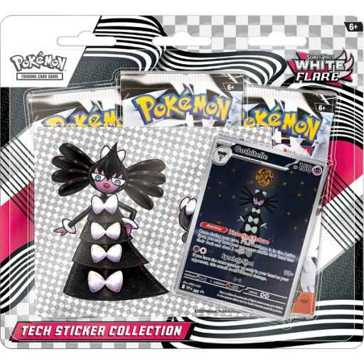 Pokemon White Flare Tech Sticker Collection - Gothitelle