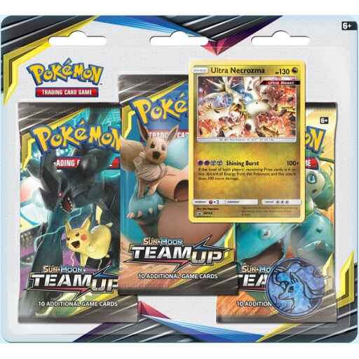 [Rip & Ship Exclusive] Pokemon Team Up 3-Pack Blister Bundle (Ultra Necrozma)