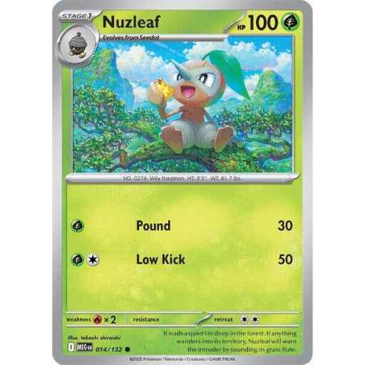 ME01: Mega Evolution - 014/132 - Nuzleaf - Reverse Holo