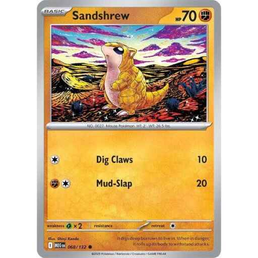ME01: Mega Evolution - 068/132 - Sandshrew - Reverse Holo