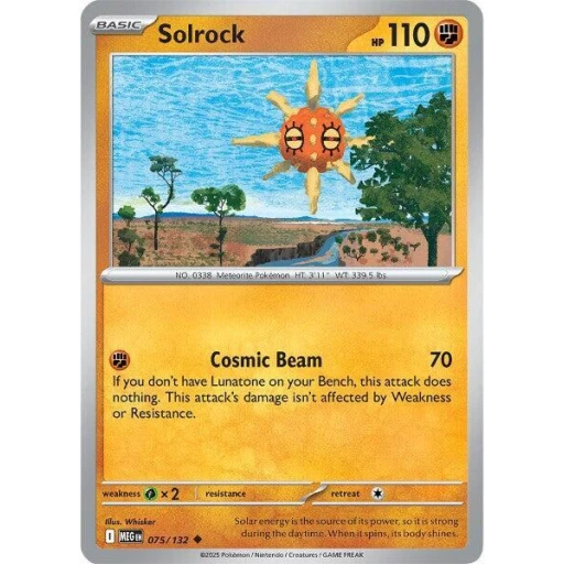 ME01: Mega Evolution - 075/132 - Solrock - Reverse Holo
