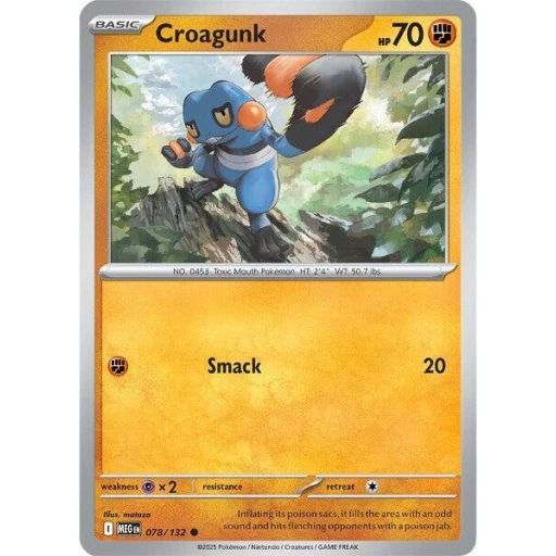 ME01: Mega Evolution - 078/132 - Croagunk - Reverse Holo