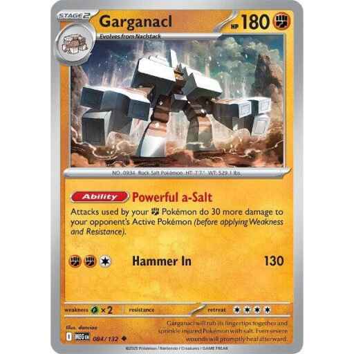 ME01: Mega Evolution - 084/132 - Garganacl - Reverse Holo