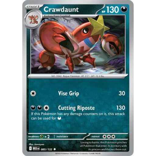ME01: Mega Evolution - 085/132 - Crawdaunt - Reverse Holo