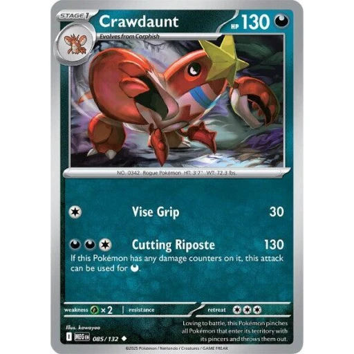 ME01: Mega Evolution - 085/132 - Crawdaunt - Reverse Holo