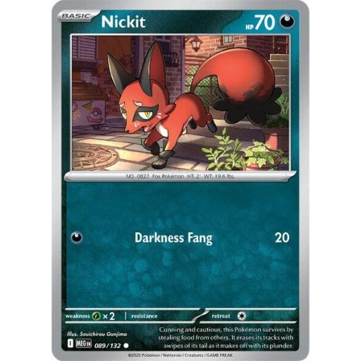 ME01: Mega Evolution - 089/132 - Nickit - Reverse Holo