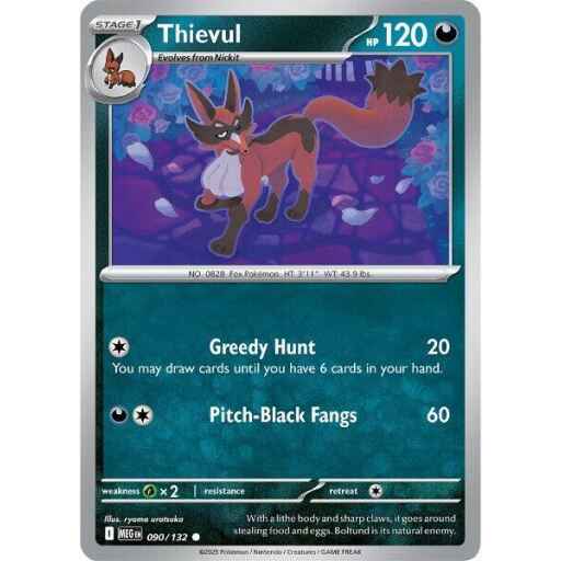 ME01: Mega Evolution - 090/132 - Thievul - Reverse Holo