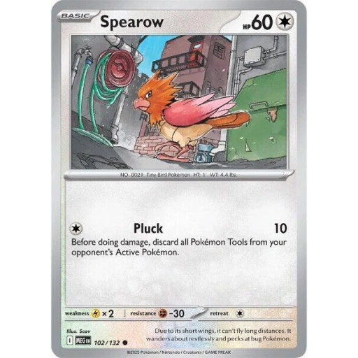 ME01: Mega Evolution - 102/132 - Spearow - Reverse Holo