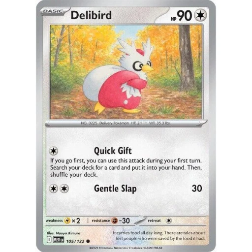 ME01: Mega Evolution - 105/132 - Delibird - Reverse Holo