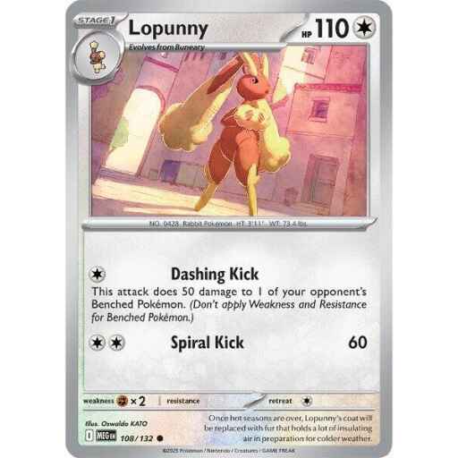 ME01: Mega Evolution - 108/132 - Lopunny - Reverse Holo