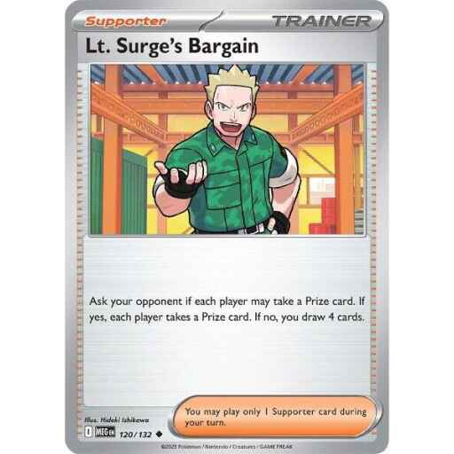 ME01: Mega Evolution - 120/132 - Lt. Surge's Bargain - Reverse Holo