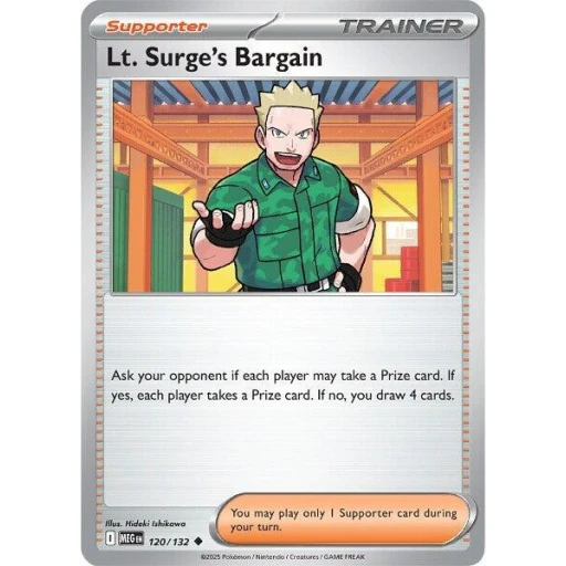 ME01: Mega Evolution - 120/132 - Lt. Surge's Bargain - Reverse Holo