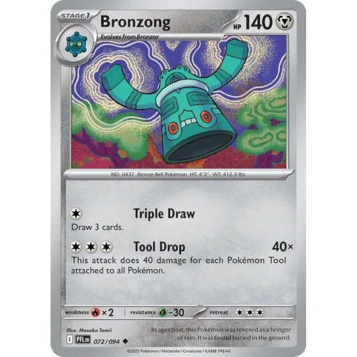 ME02: Phantasmal Flames - 072/094 - Bronzong - Reverse Holo