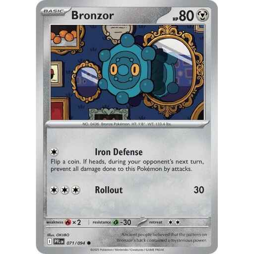 ME02: Phantasmal Flames - 071/094 - Bronzor - Reverse Holo