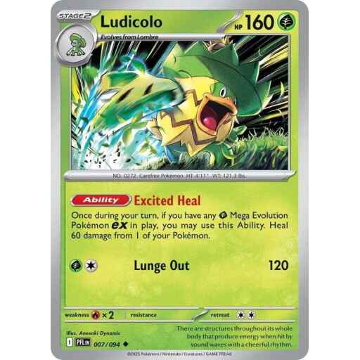ME02: Phantasmal Flames - 007/094 - Ludicolo - Reverse Holo