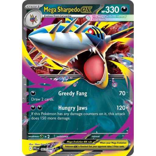 ME02: Phantasmal Flames - 061/094 - Mega Sharpedo ex