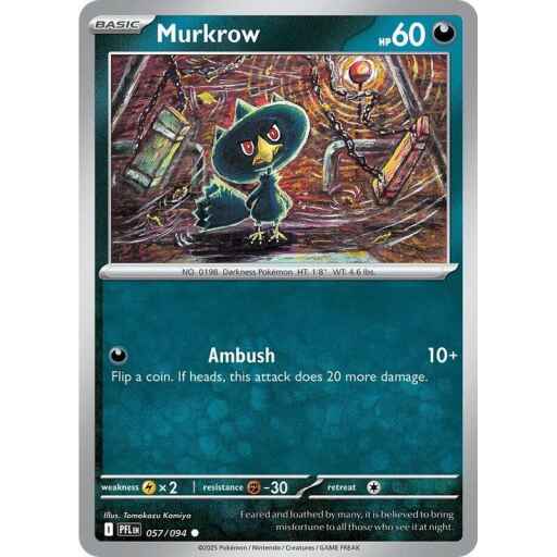 ME02: Phantasmal Flames - 057/094 - Murkrow - Reverse Holo