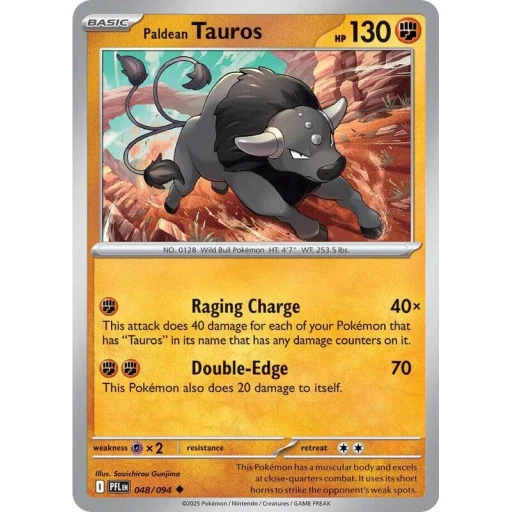 ME02: Phantasmal Flames - 048/094 - Paldean Tauros - Reverse Holo