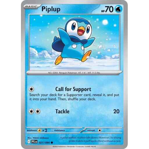 ME02: Phantasmal Flames - 027/094 - Piplup - Reverse Holo