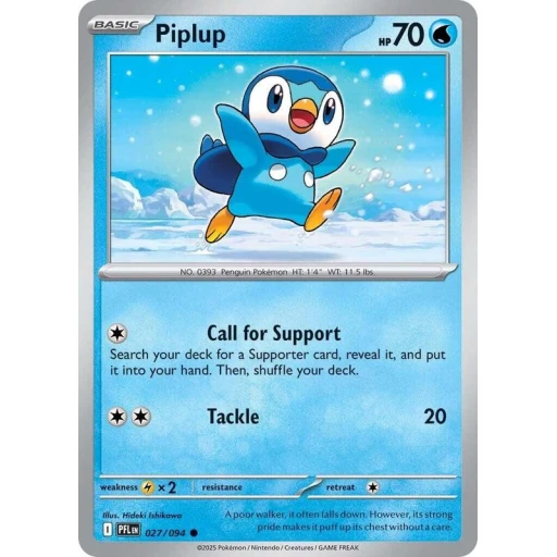 ME02: Phantasmal Flames - 027/094 - Piplup - Reverse Holo