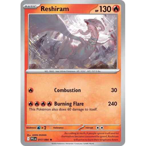 ME02: Phantasmal Flames - 017/094 - Reshiram - Reverse Holo