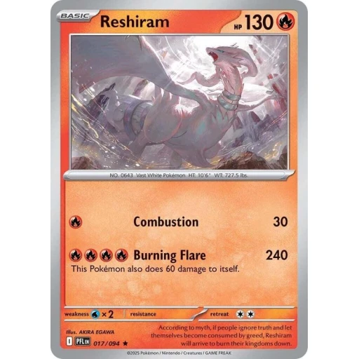 ME02: Phantasmal Flames - 017/094 - Reshiram - Reverse Holo