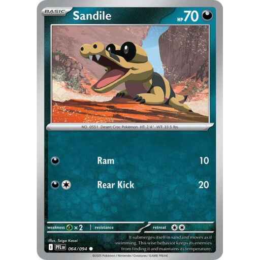 ME02: Phantasmal Flames - 064/094 - Sandile - Reverse Holo