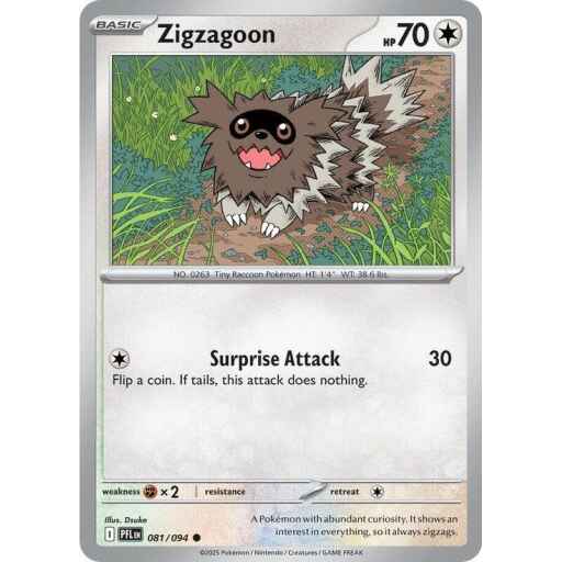 ME02: Phantasmal Flames - 081/094 - Zigzagoon - Reverse Holo