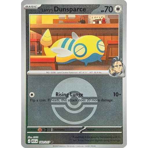 ME: Ascended Heroes - 163/217 - Larry's Dunsparce (Poke Ball) - Reverse Holo