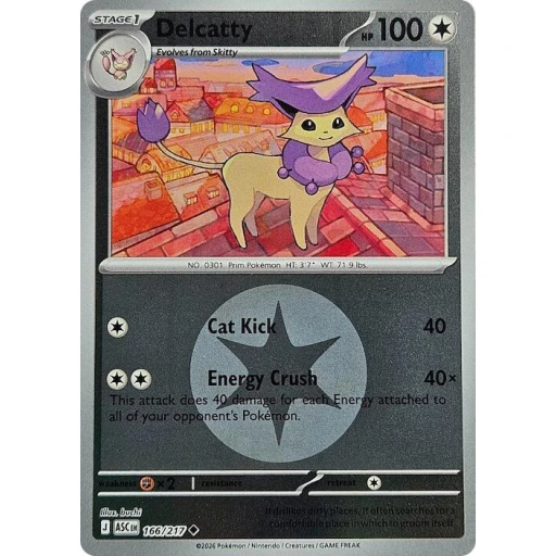 ME: Ascended Heroes - 166/217 - Delcatty (Energy Symbol Pattern) - Reverse Holo