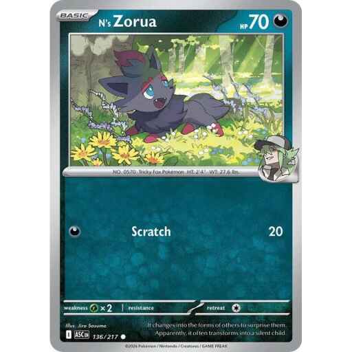 ME: Ascended Heroes - 136/217 - N's Zorua